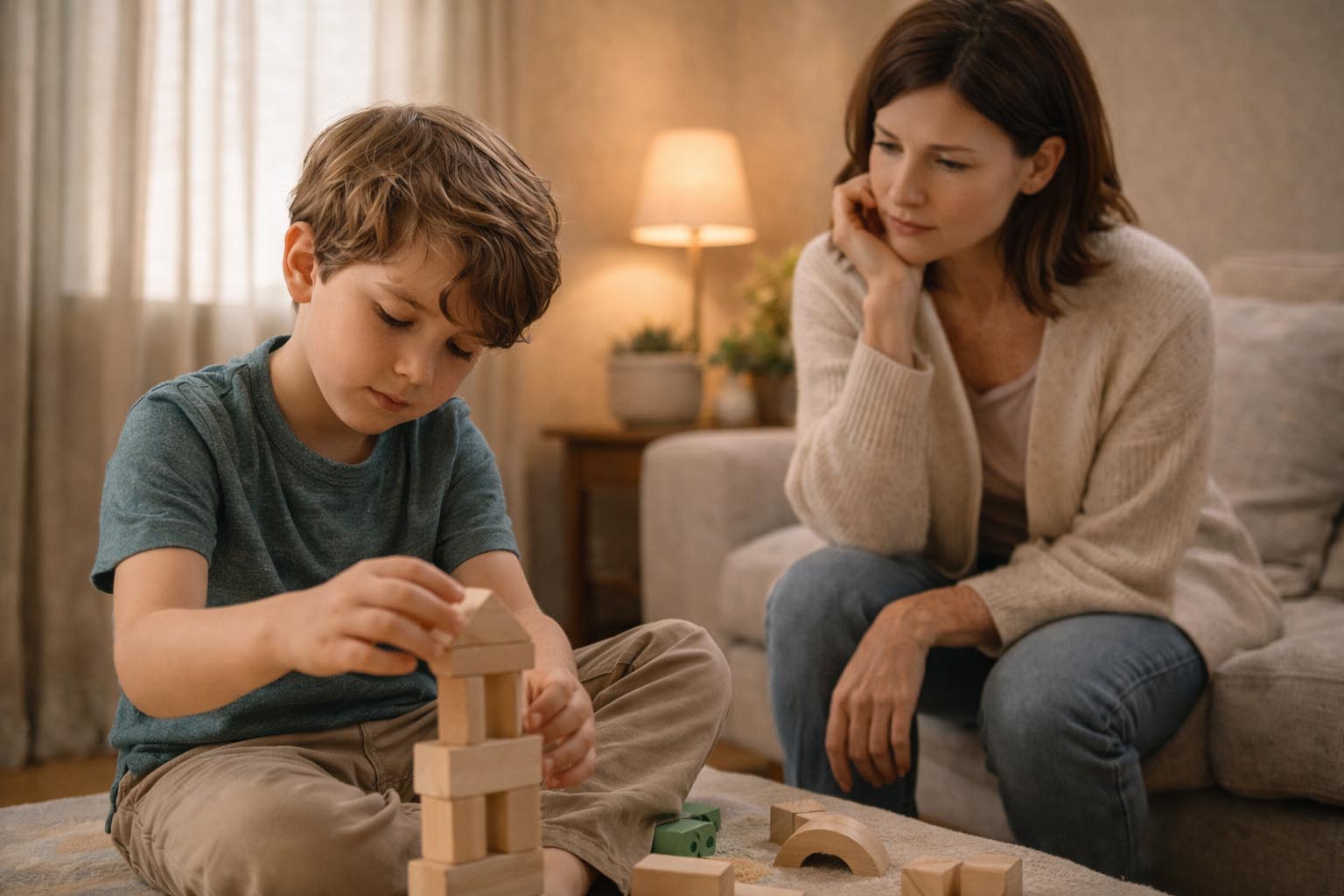Signs your child may need therapy - parent observing child